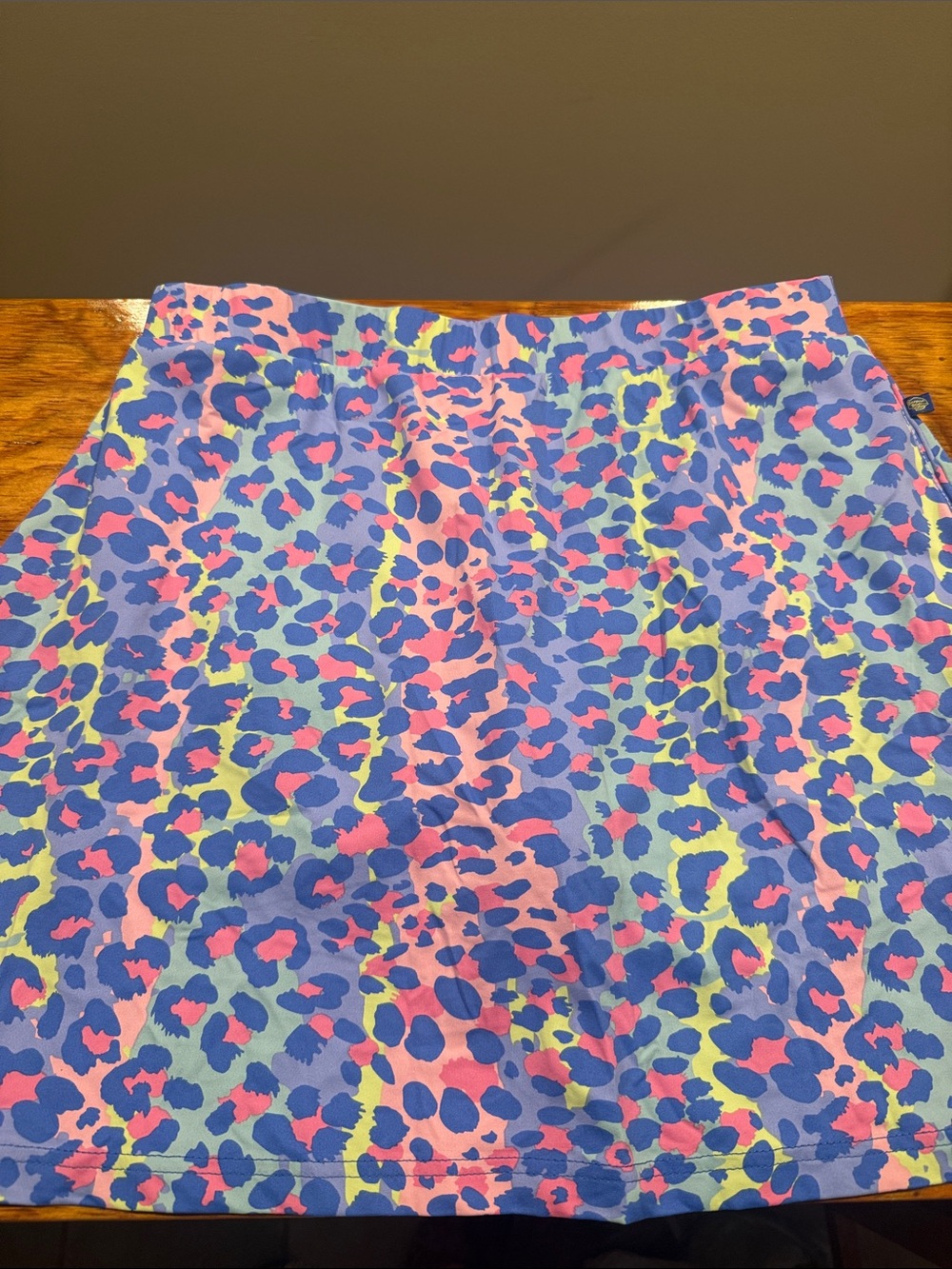 Neon Leopard Print Mini Skort - Pink, Blue & Lime
